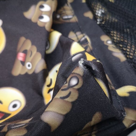The Children's Place Youth's Unisex Black with Brown & Yellow Emoji's Backpack - Picture 9 of 10